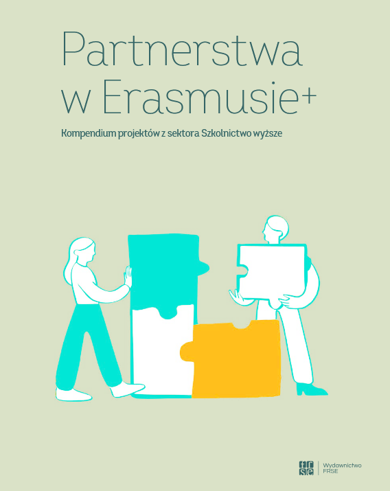 Title page of the publication "Erasmus+ Partnerships. A Compendium of Higher Education Projects" (in Polish)