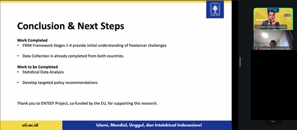 The final slide with of UII presentation.