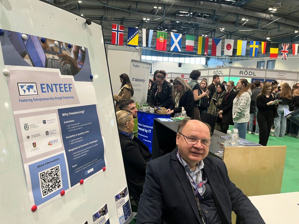 Prof. Dariusz Dymek on the Job Fair.