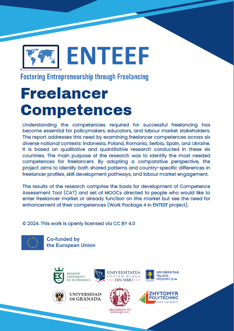 The first page of the report - Freelaner Competences