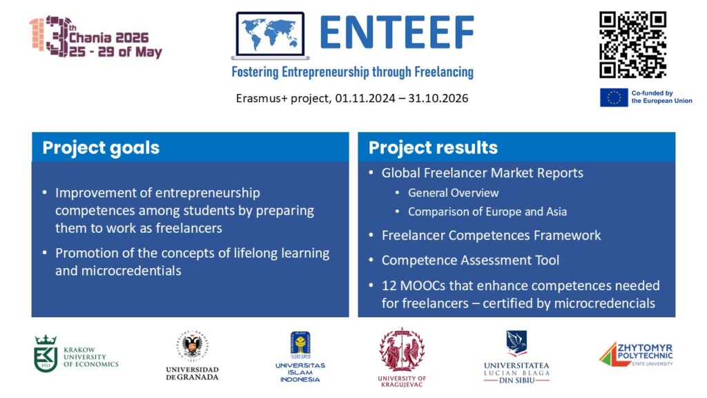 Poster about ENTEEF with project goals and main results.
