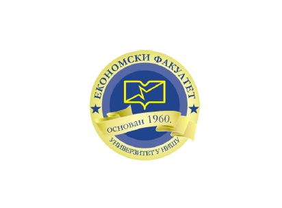 Logo of the Nis University, Economic Faculty.