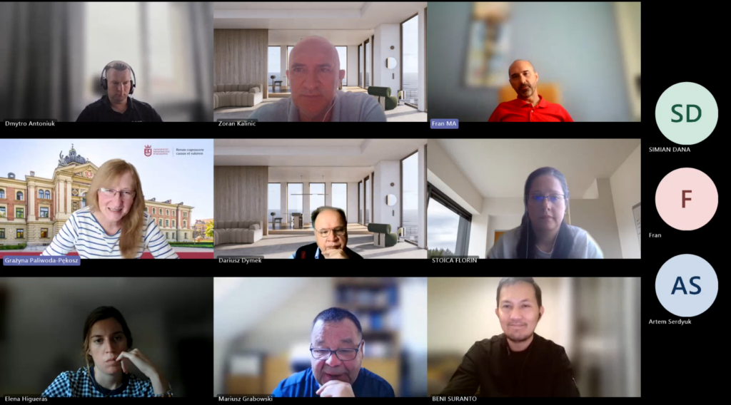 Screenshot with project meeting participants.