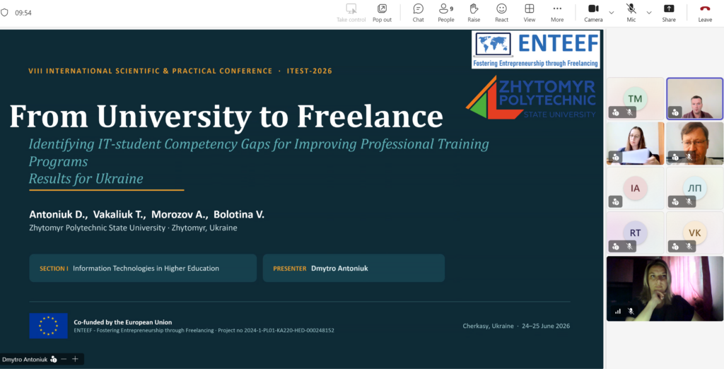 Screenshot with conference participants.
