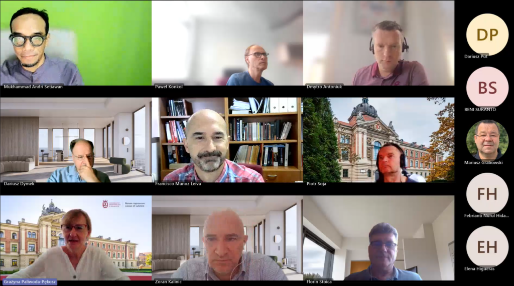 Screenshot of the project meeting participants.
