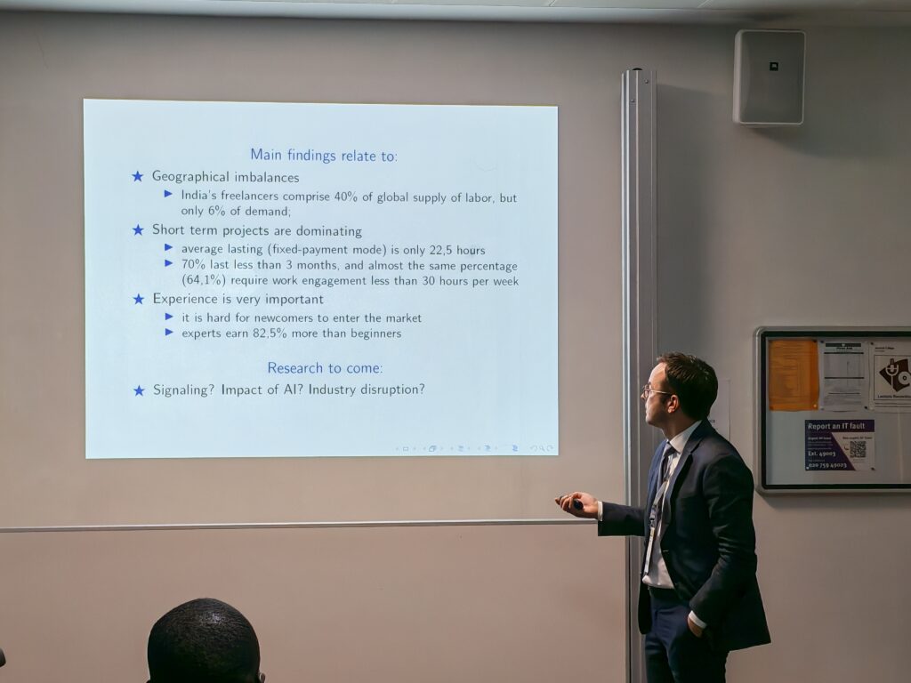 Professor Vladan Ivanović during the presentation.