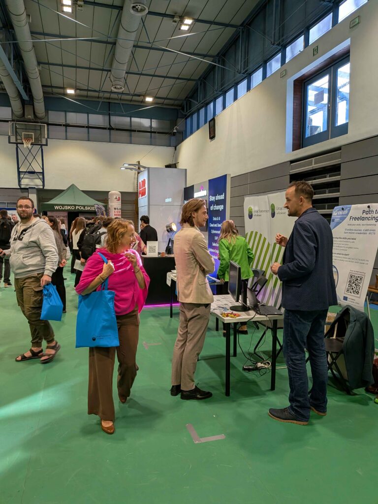 ENTEEF stall with some background - people on the Job Fair.