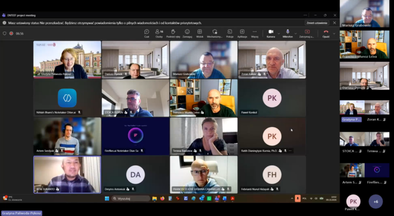 The screenshot of the project meeting participants.
