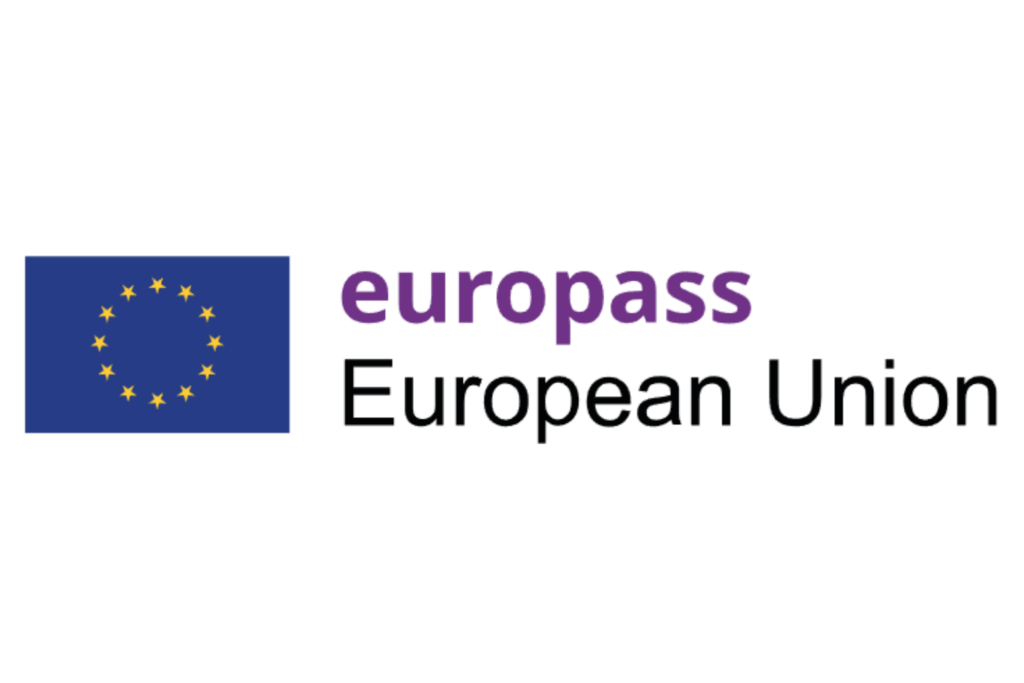 The logo of europass.